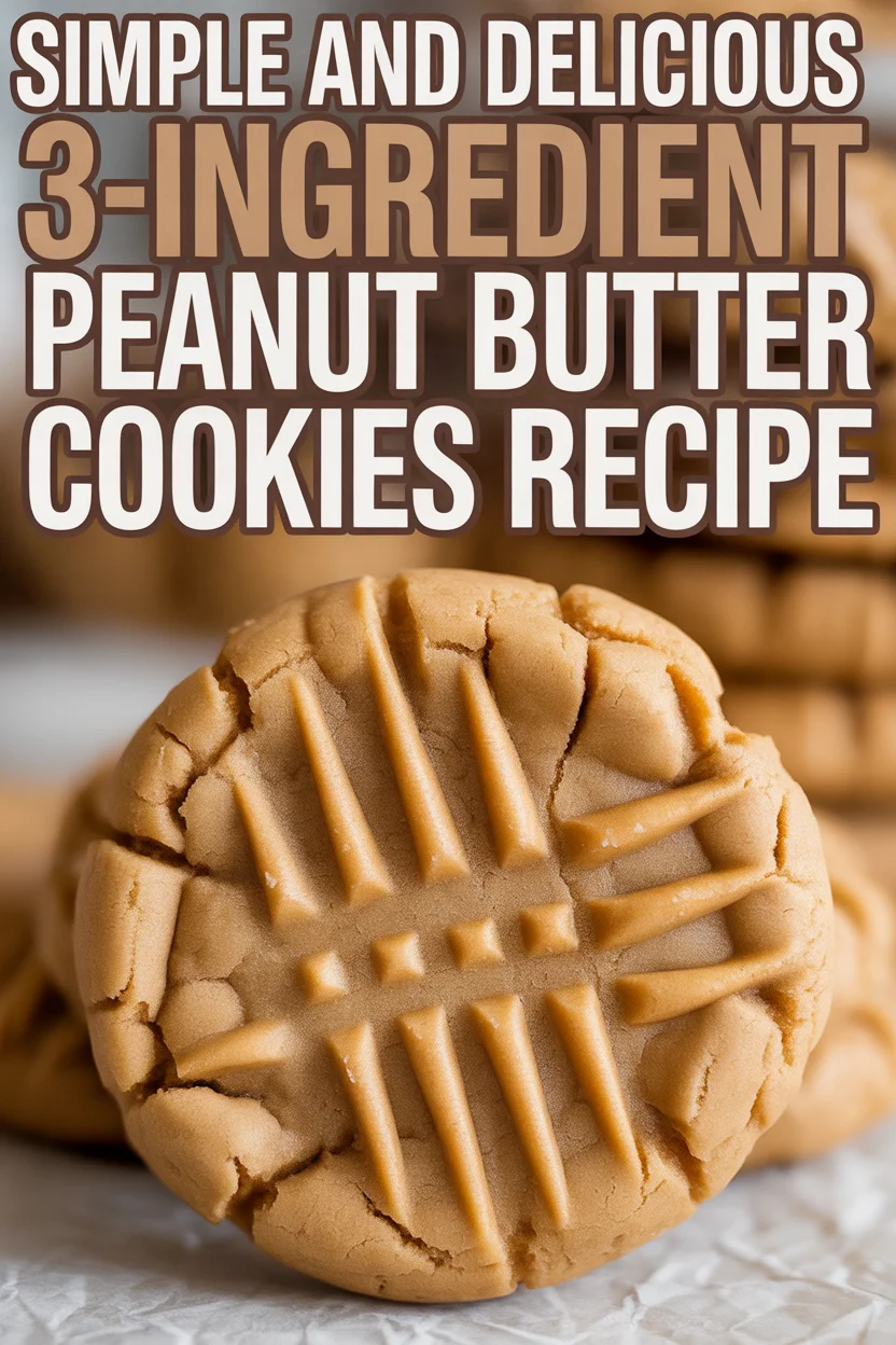 3-Ingredient Peanut Butter Cookies