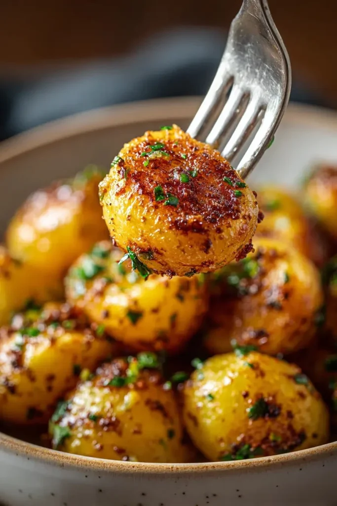 Crispy Mustard Potato Poppers served as a delicious appetizer
