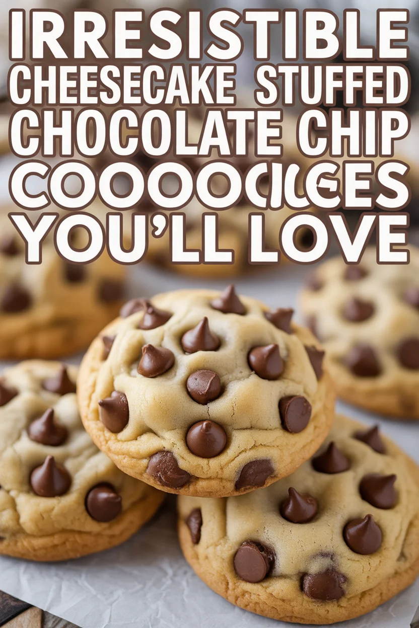 Irresistible Cheesecake Stuffed Chocolate Chip Cookies You&rsquo;ll Love