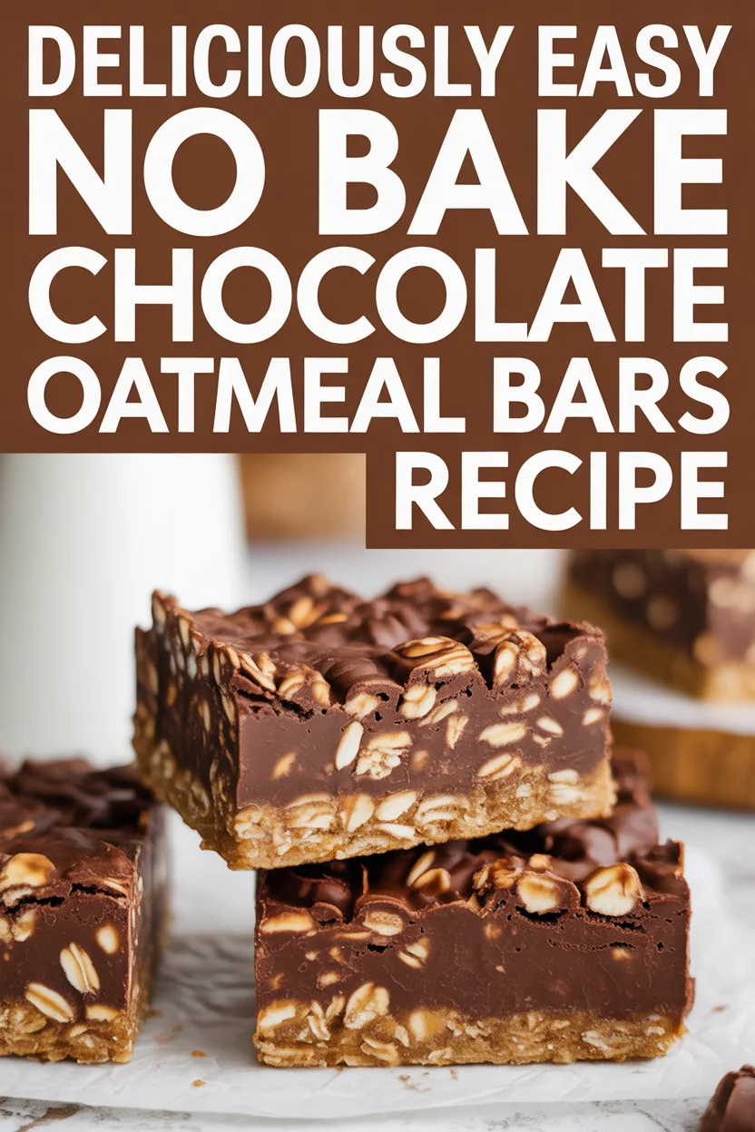 No Bake Chocolate Oatmeal Bars