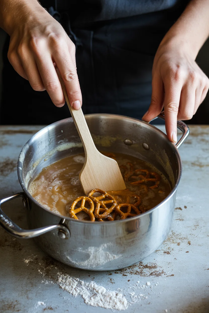 The Best Salted Caramel Pretzel Bark