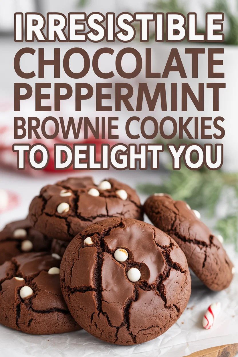 Chocolate Peppermint Brownie Cookies