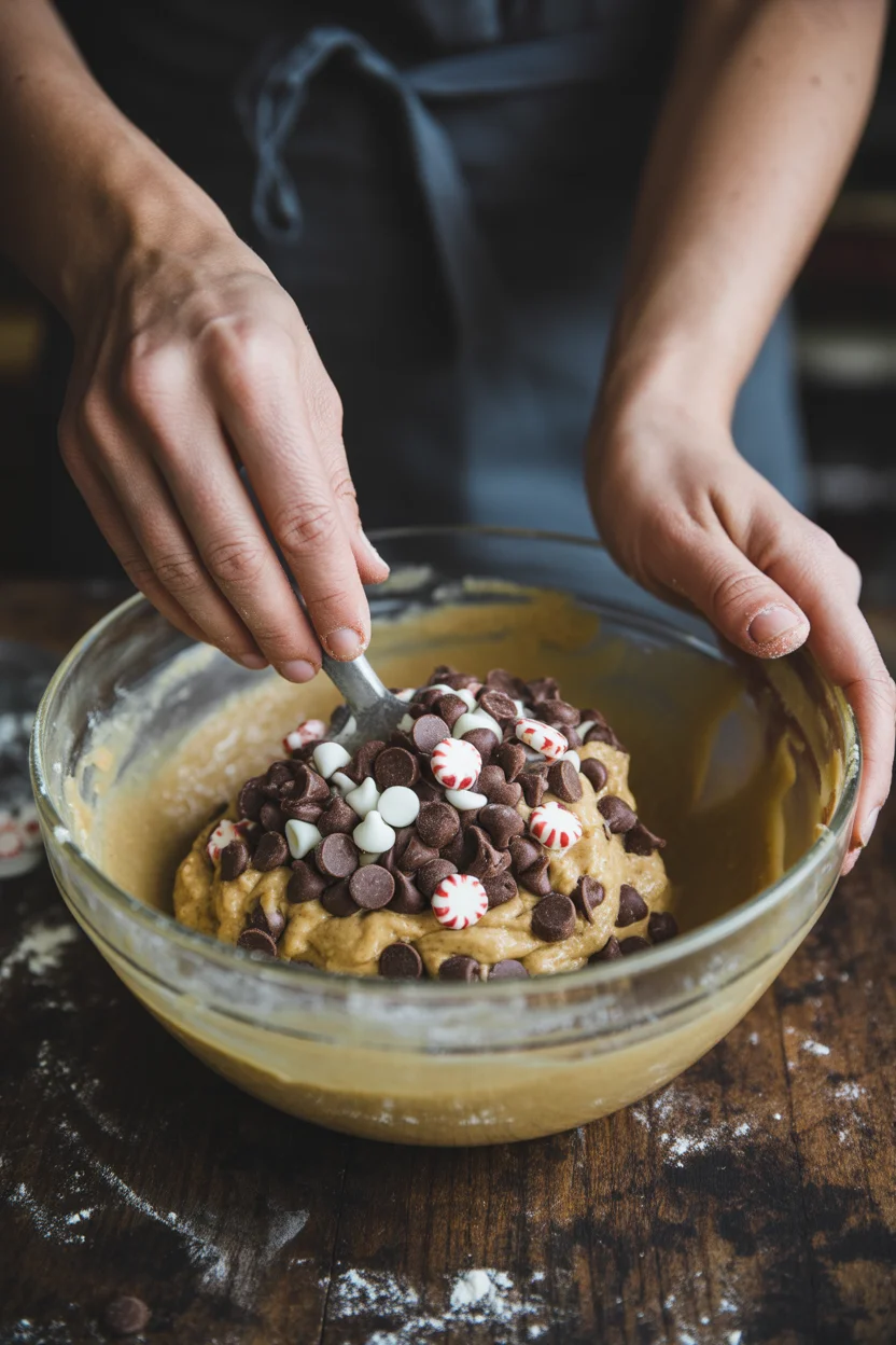 Chocolate Peppermint Brownie Cookies