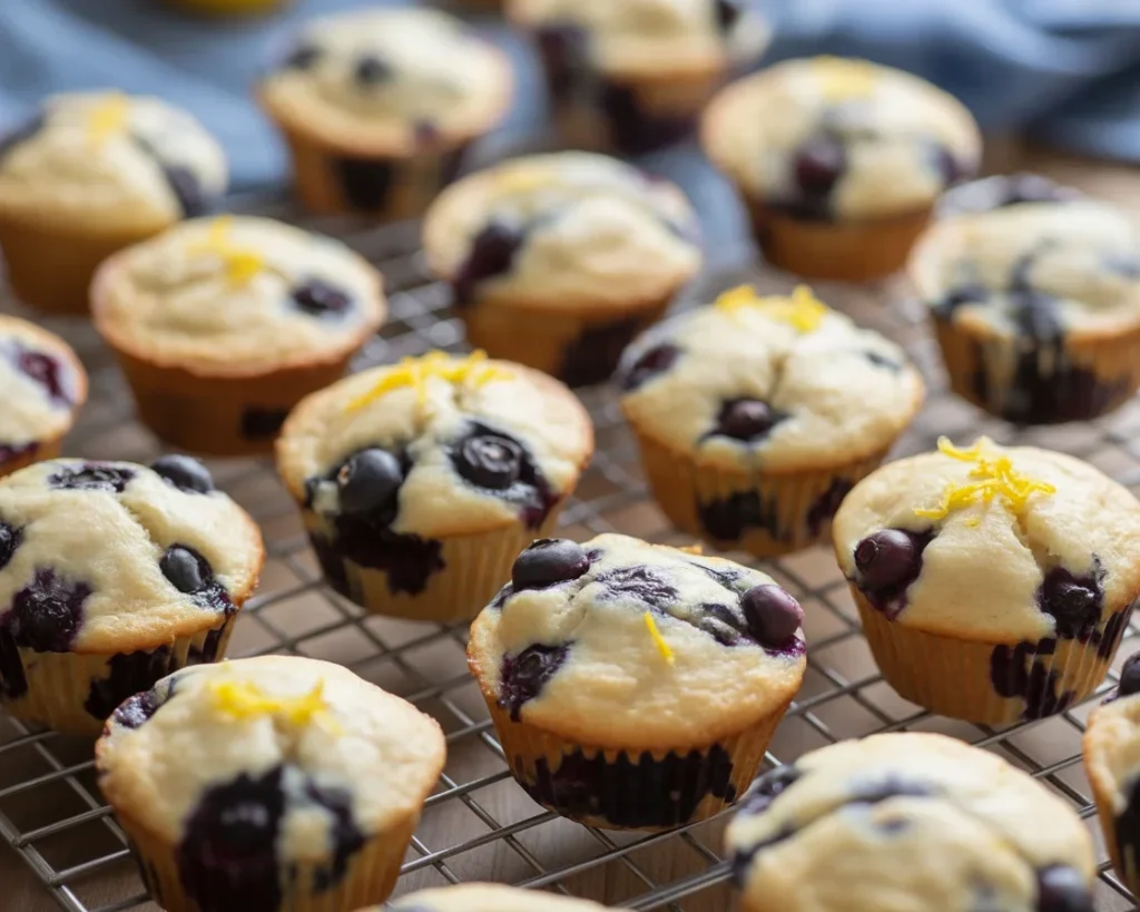 Blueberry and Lemon Zest Cottage Cheese Bites on a plate, healthy snack option.
