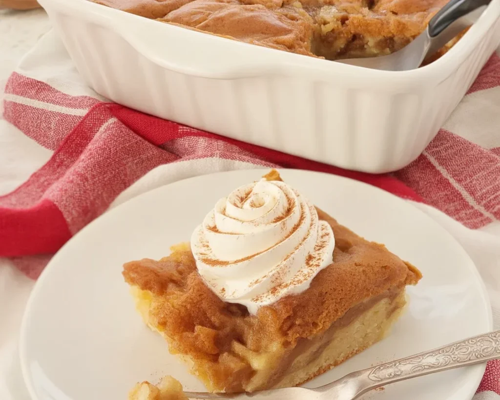 Delicious 3 Ingredient Apple Cake made with apple pie filling and cake mix.