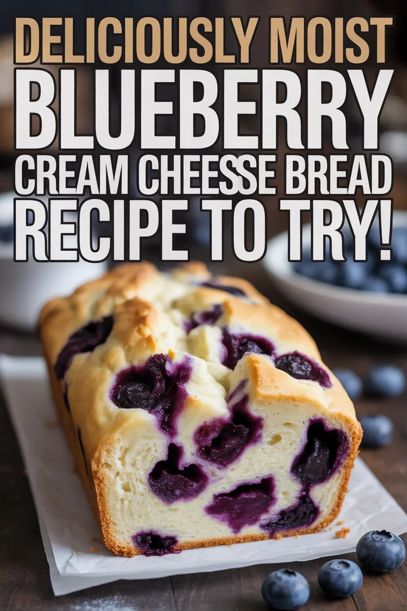 Deliciously Moist Blueberry Cream Cheese Bread Recipe to Try!