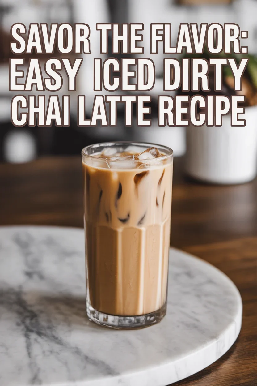 Savor the Flavor: Easy Iced Dirty Chai Latte Recipe