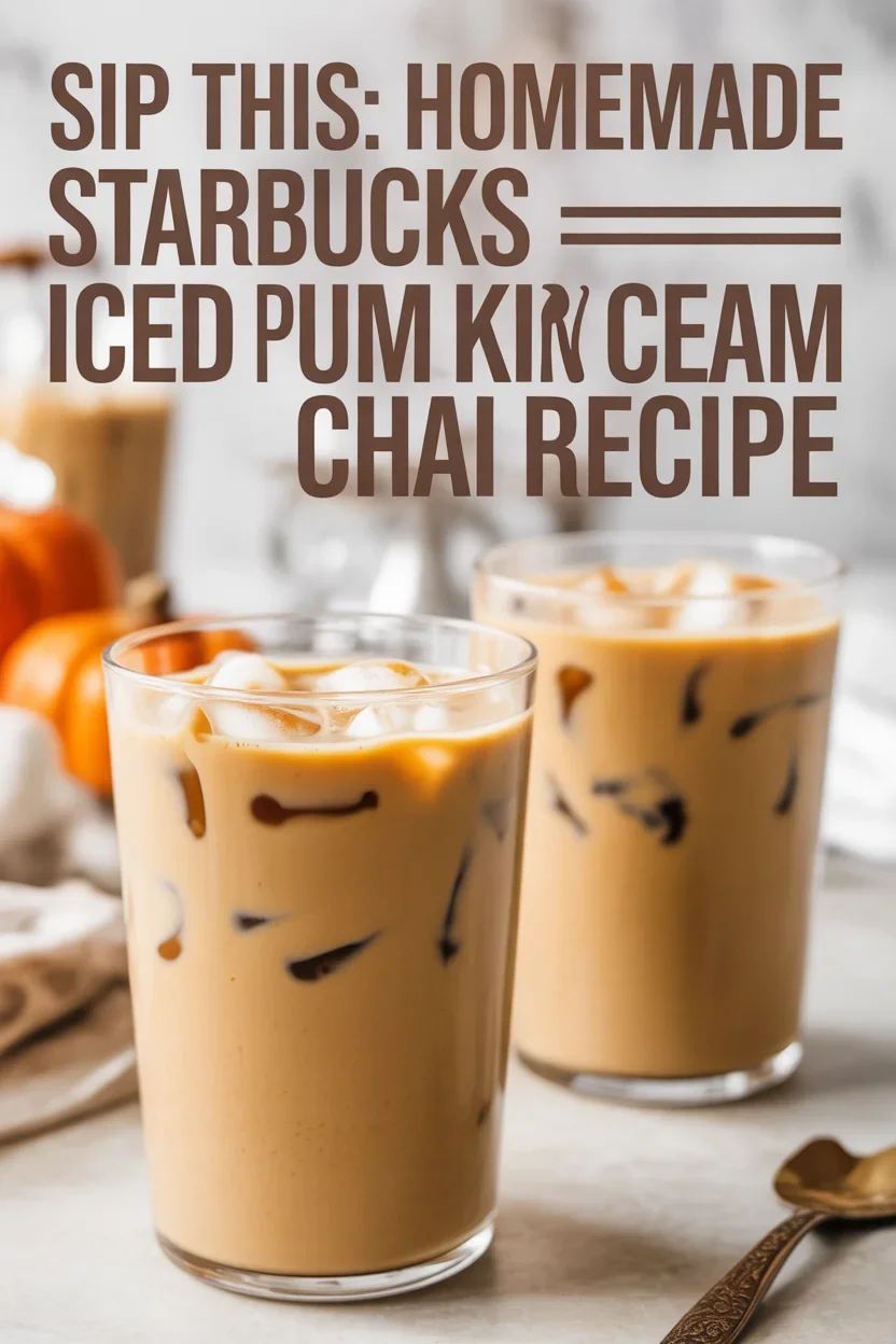 Sip This: Homemade Starbucks Iced Pumpkin Cream Chai Recipe