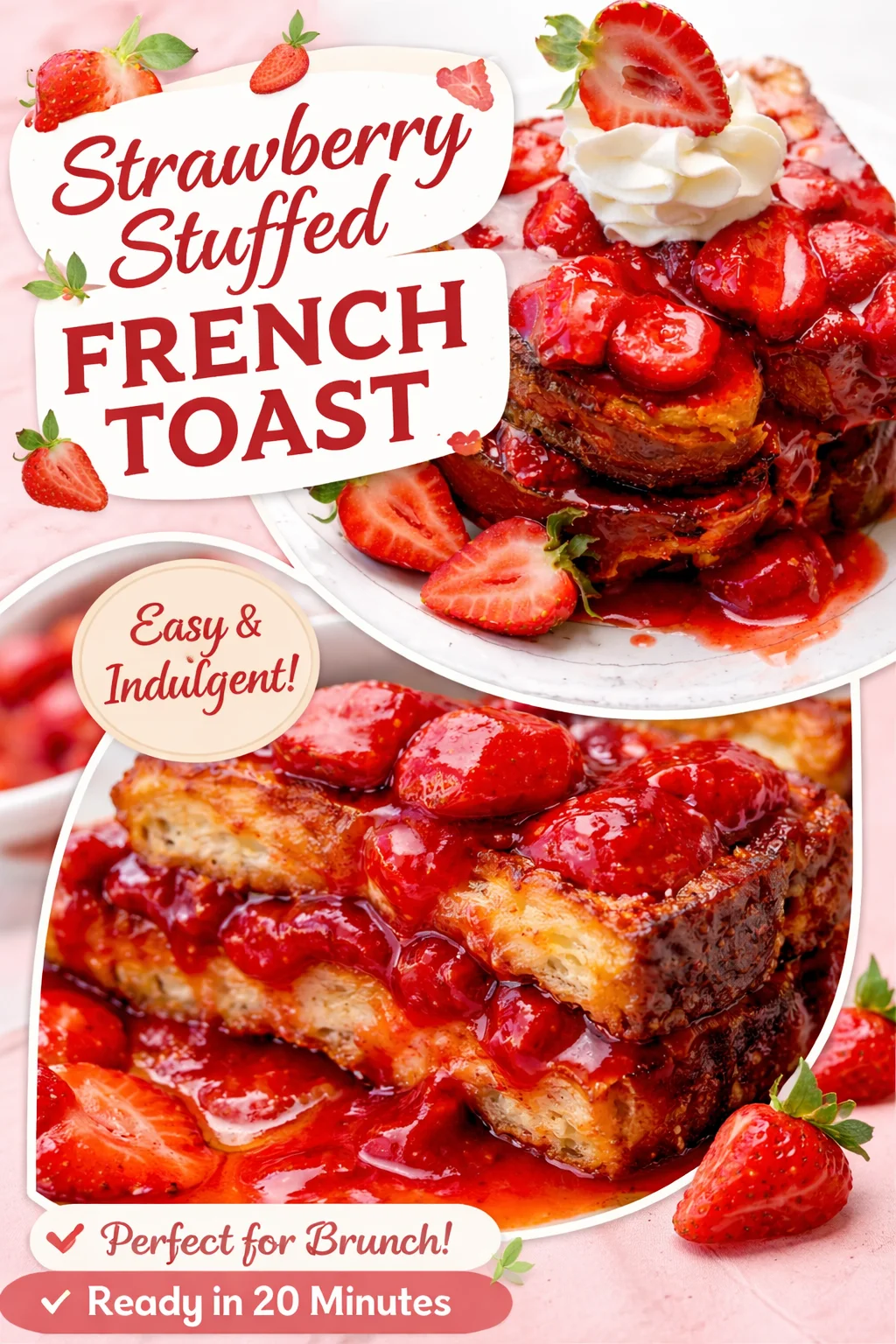 BAKED STRAWBERRIES AND CREAM FRENCH TOAST