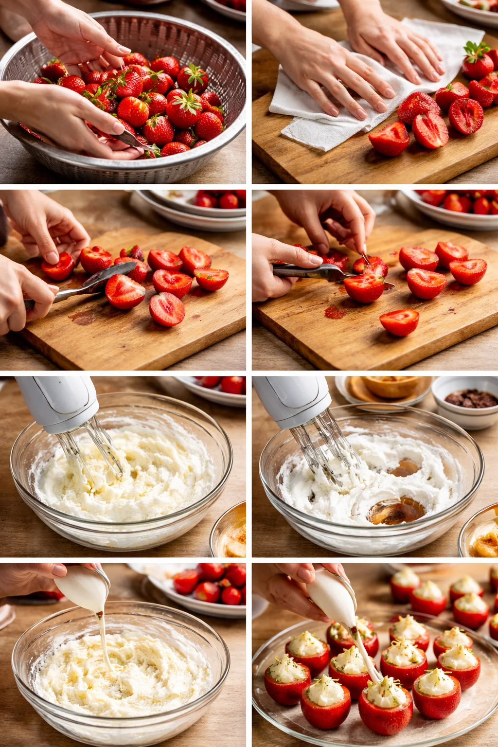 Deviled Strawberries (Made with a Cheesecake Filling)