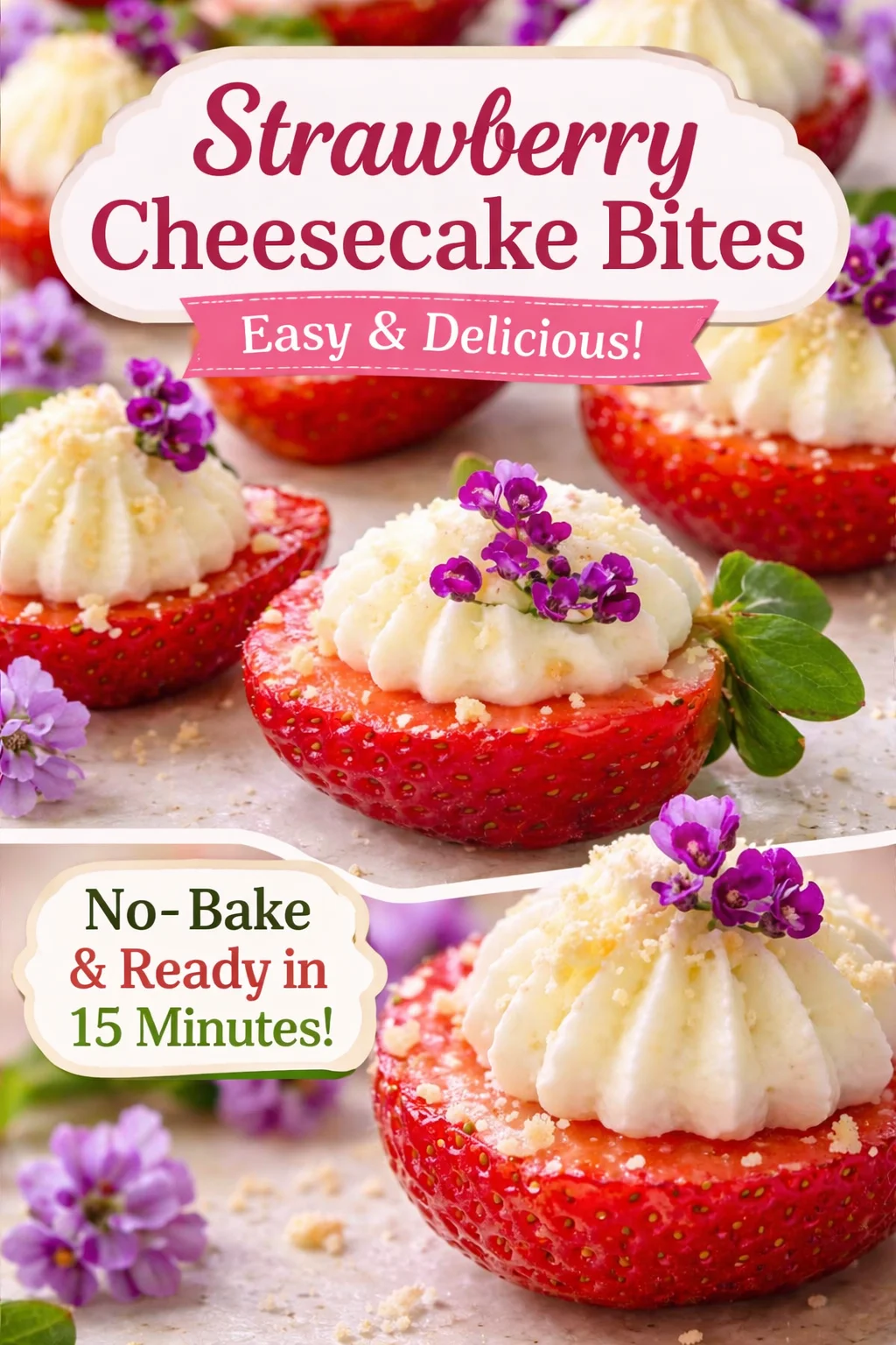 Deviled Strawberries (Made with a Cheesecake Filling)