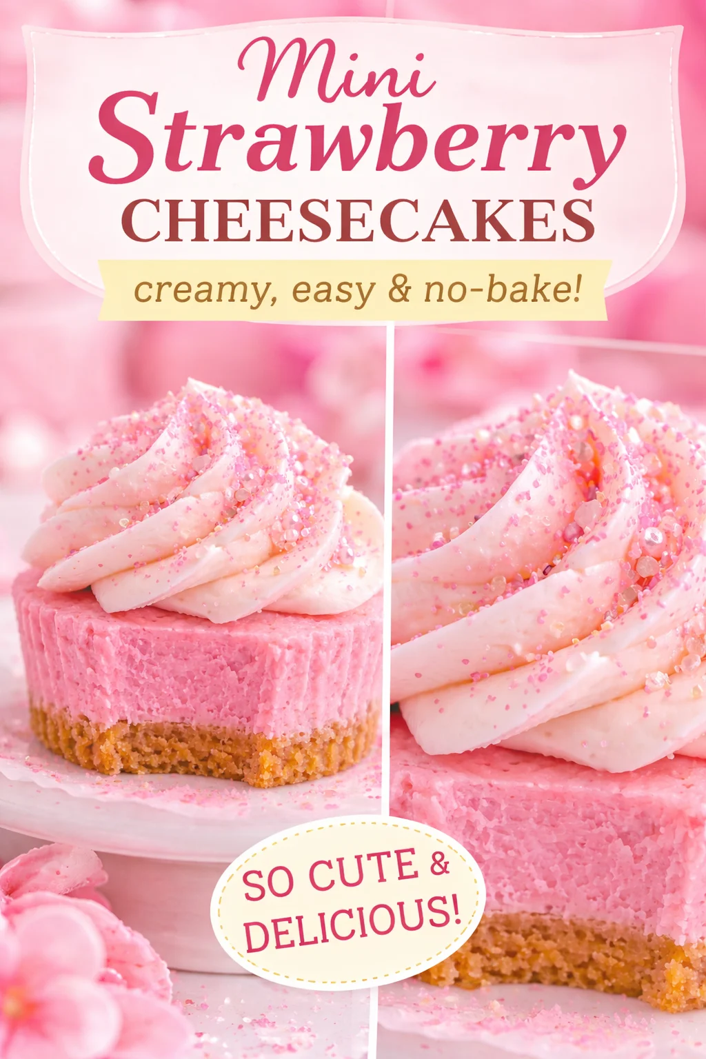 Dreamy No-Bake Pink Velvet Cheesecake Bites – Creamy Delights