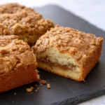 Gluten Free Cinnamon Coffee Cake with a crunchy cinnamon streusel topping.