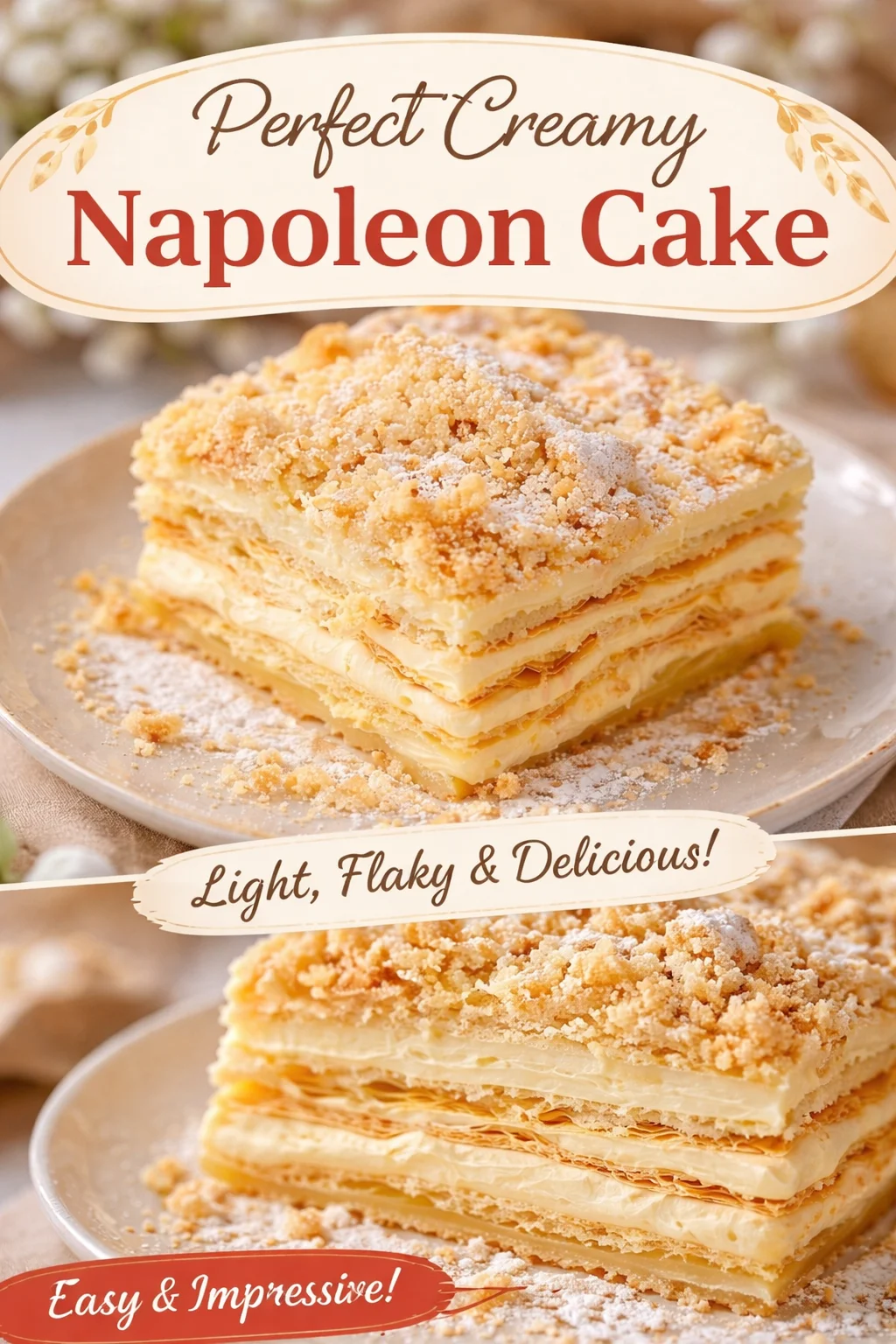 Delicious Russian Napoleon Cake &ndash; Puff Pastry Cake to Impress!
