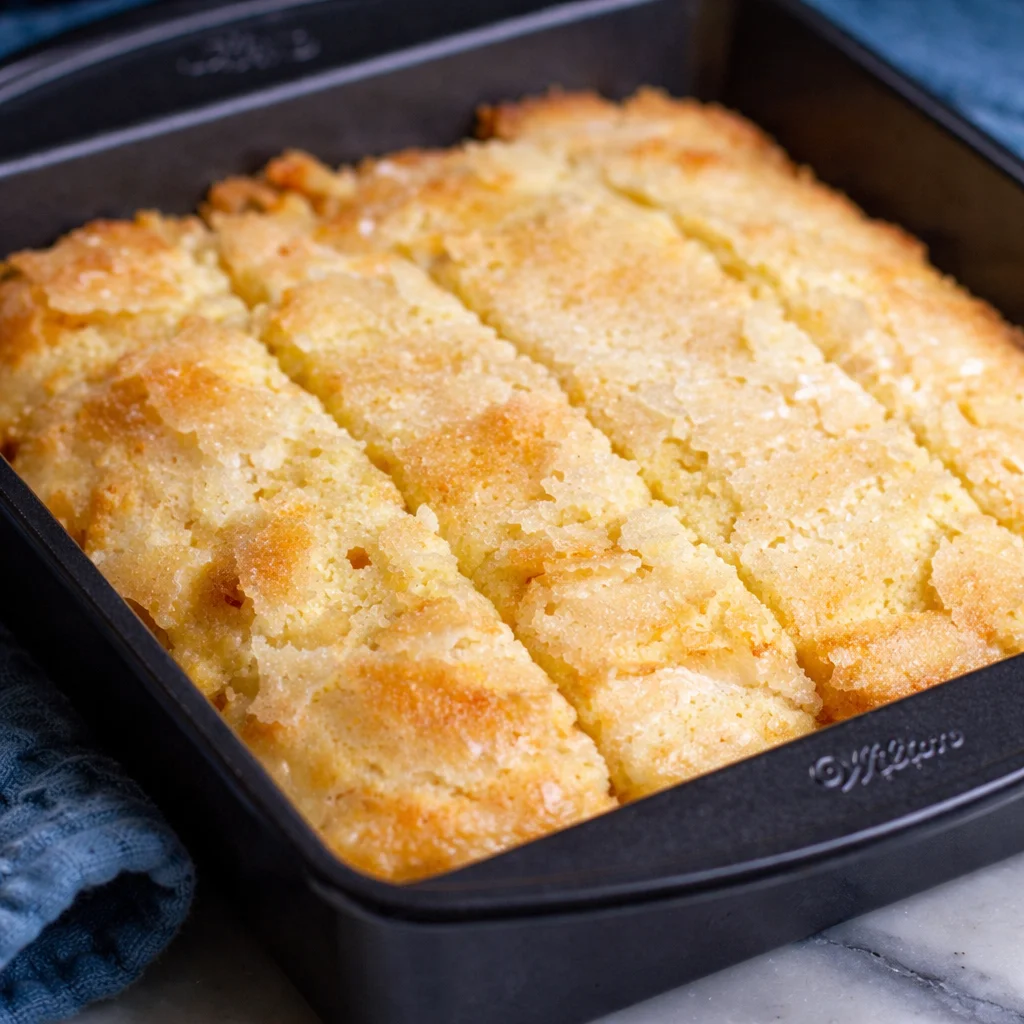 Delicious French Butter Cake with a golden crust and soft, buttery texture.