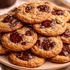 Bakery Style Chocolate Chip Cookies with crispy edges and gooey chocolate centers