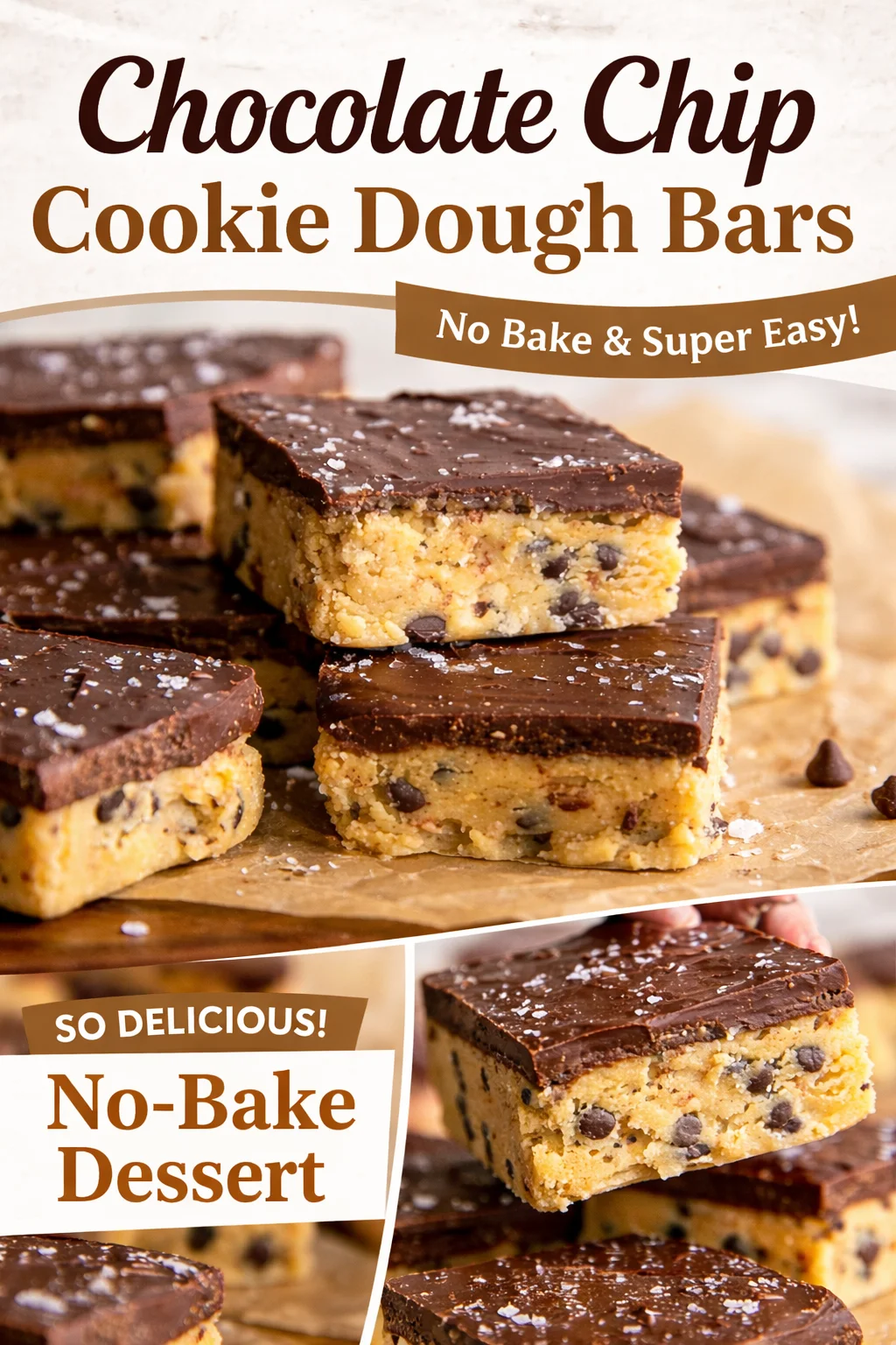 Healthy No Bake Cookie Dough Bars