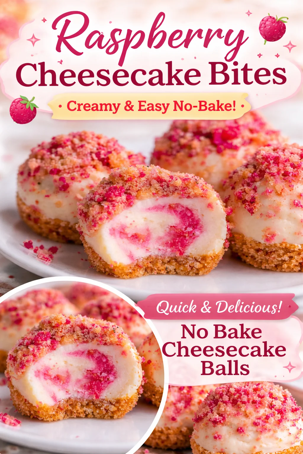Strawberry Cheesecake Crunch Bites