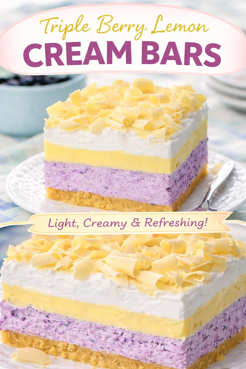 Lemon Blueberry Lasagna