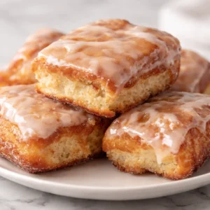 Delicious Soft Baked Maple Donut Bars with a glossy maple glaze for breakfast or dessert.