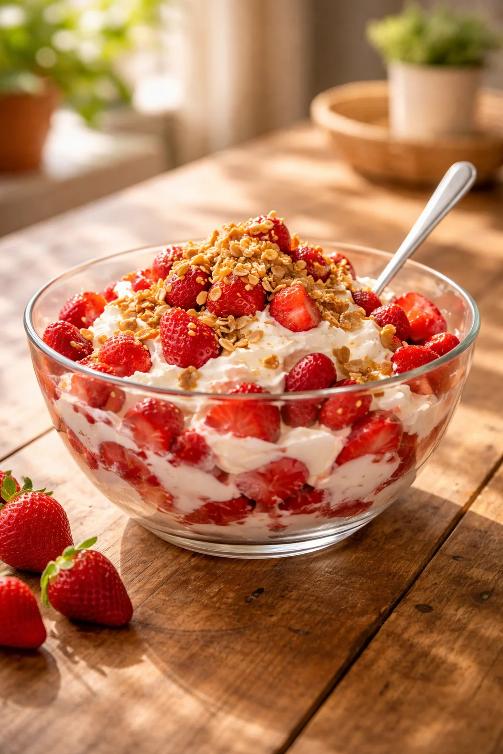 Tasty and Bright Delicious Strawberry Crackle Salad Recipe