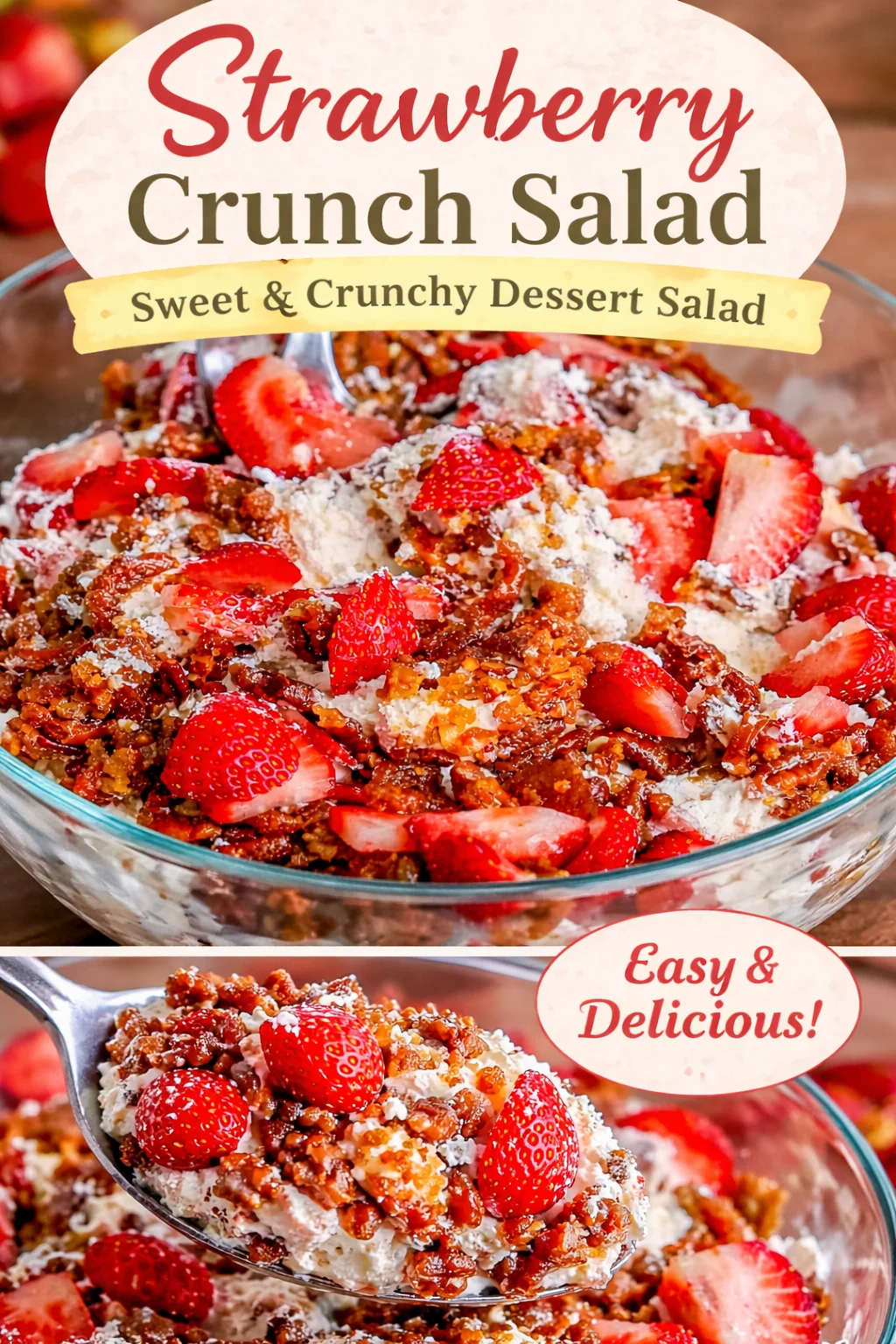 Tasty and Bright Delicious Strawberry Crackle Salad Recipe