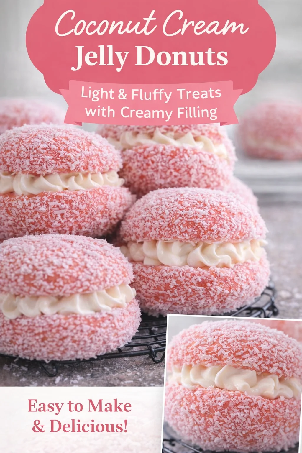Charming Vintage Australian Pink Jelly Coconut Cakes to Savor