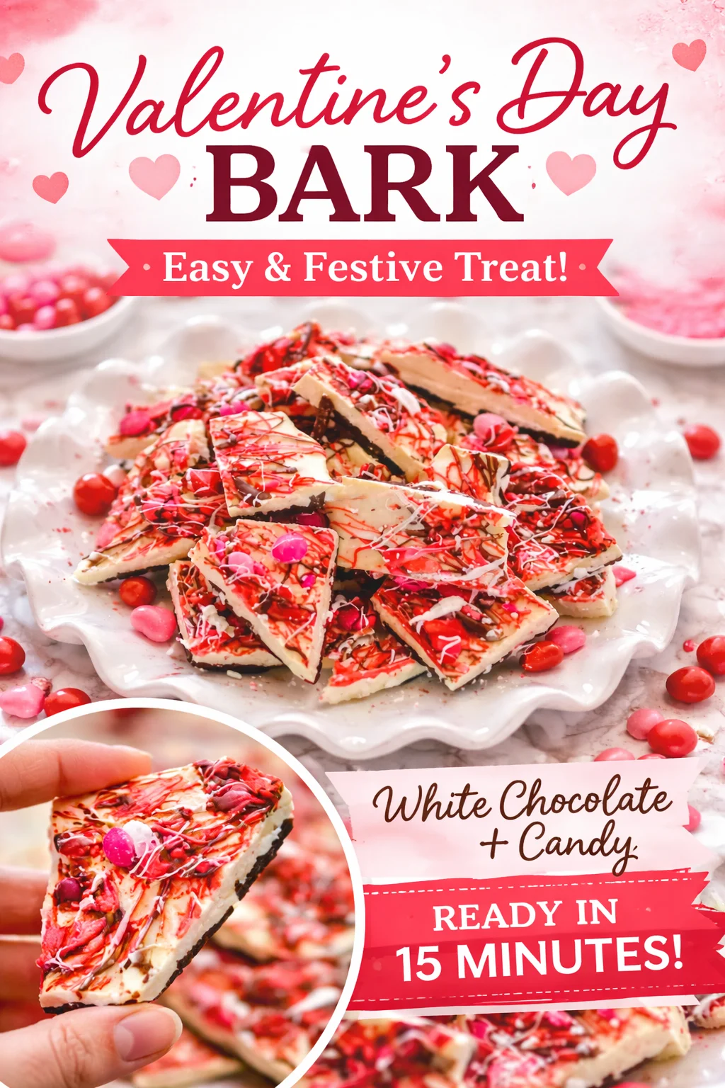 Delicious Valentine’s Day Oreo Cookie Bark (Easy No-Bake) Recipe