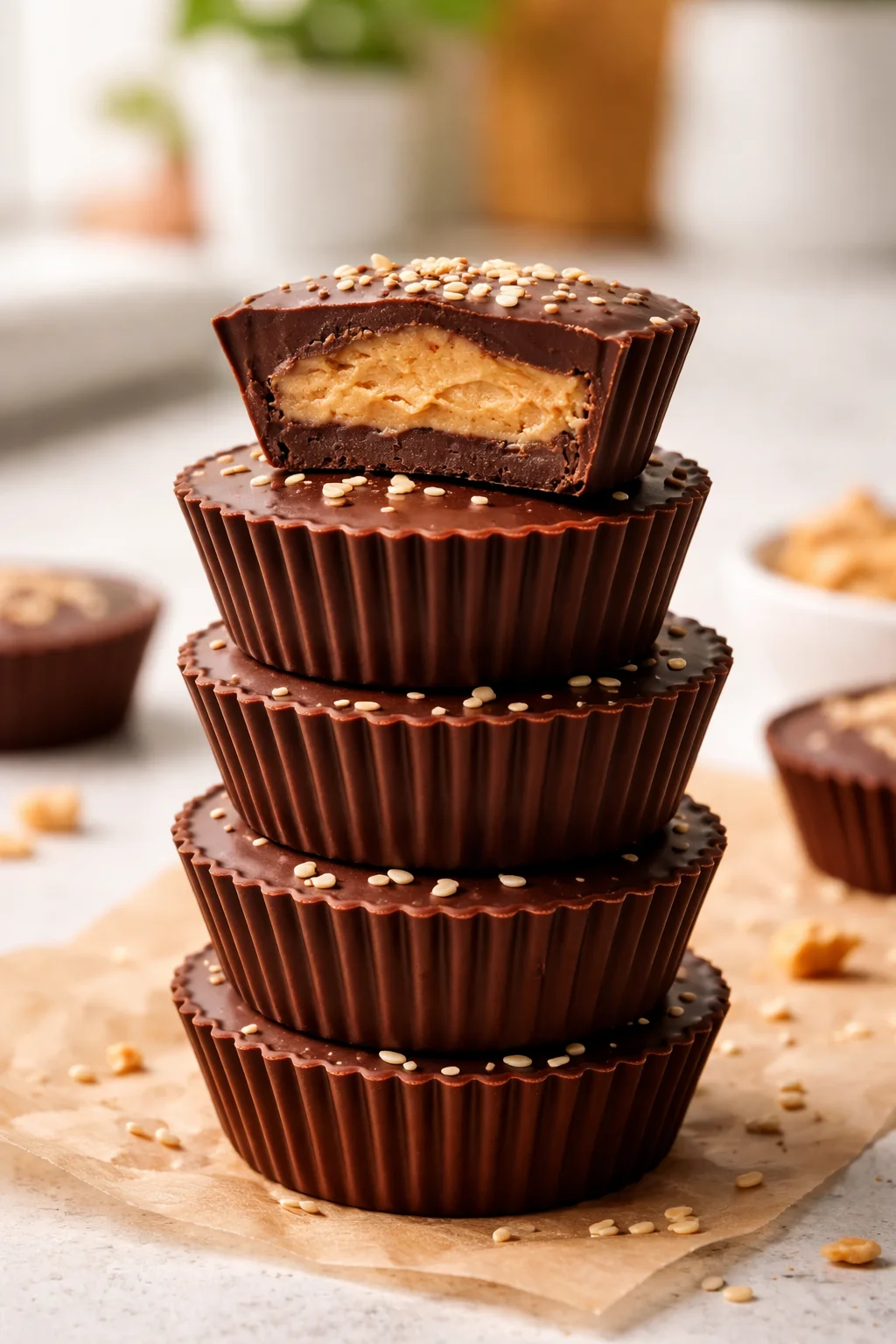 Vegan Quinoa Crunch Peanut Butter Cups