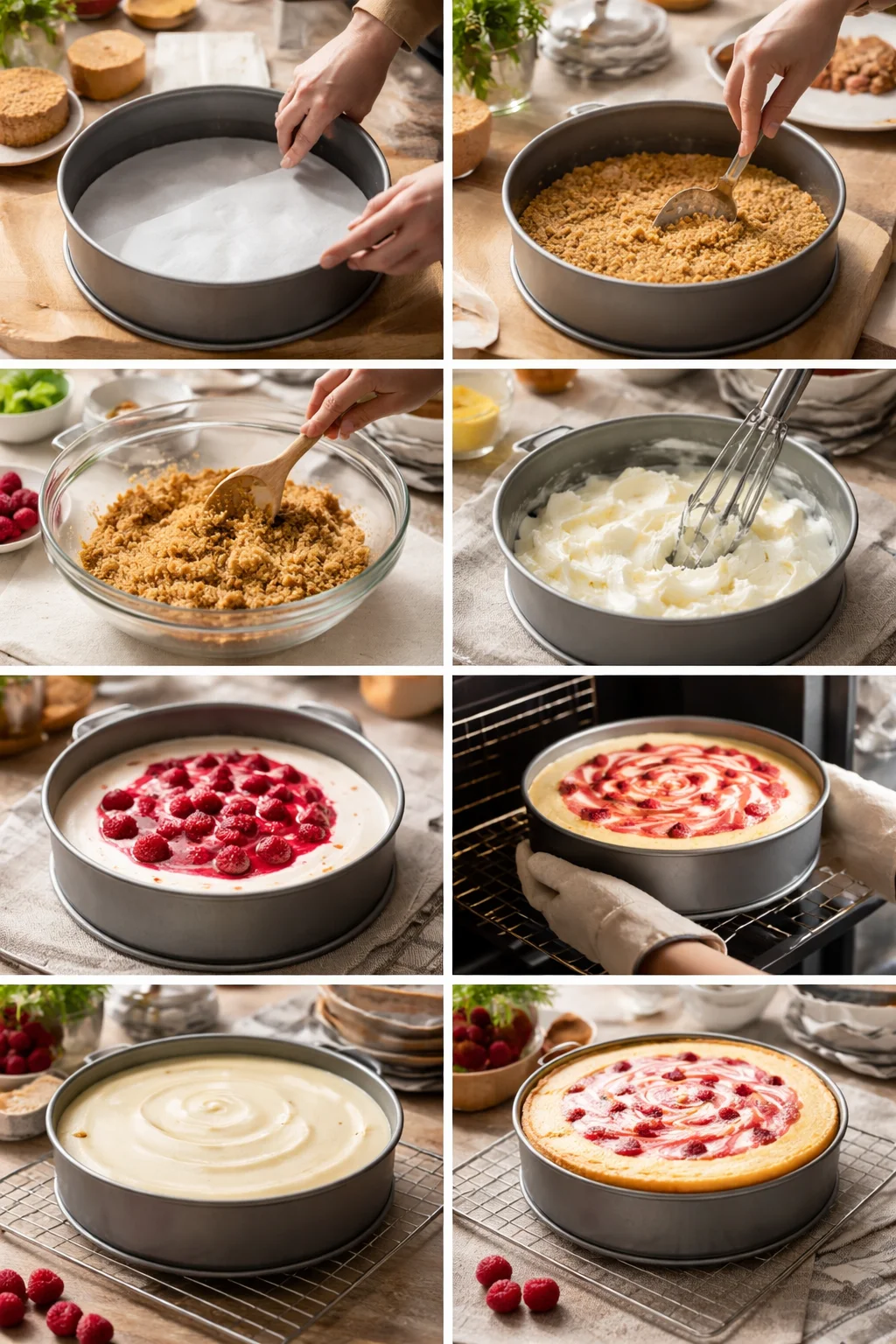 Raspberry Swirl Cheesecake