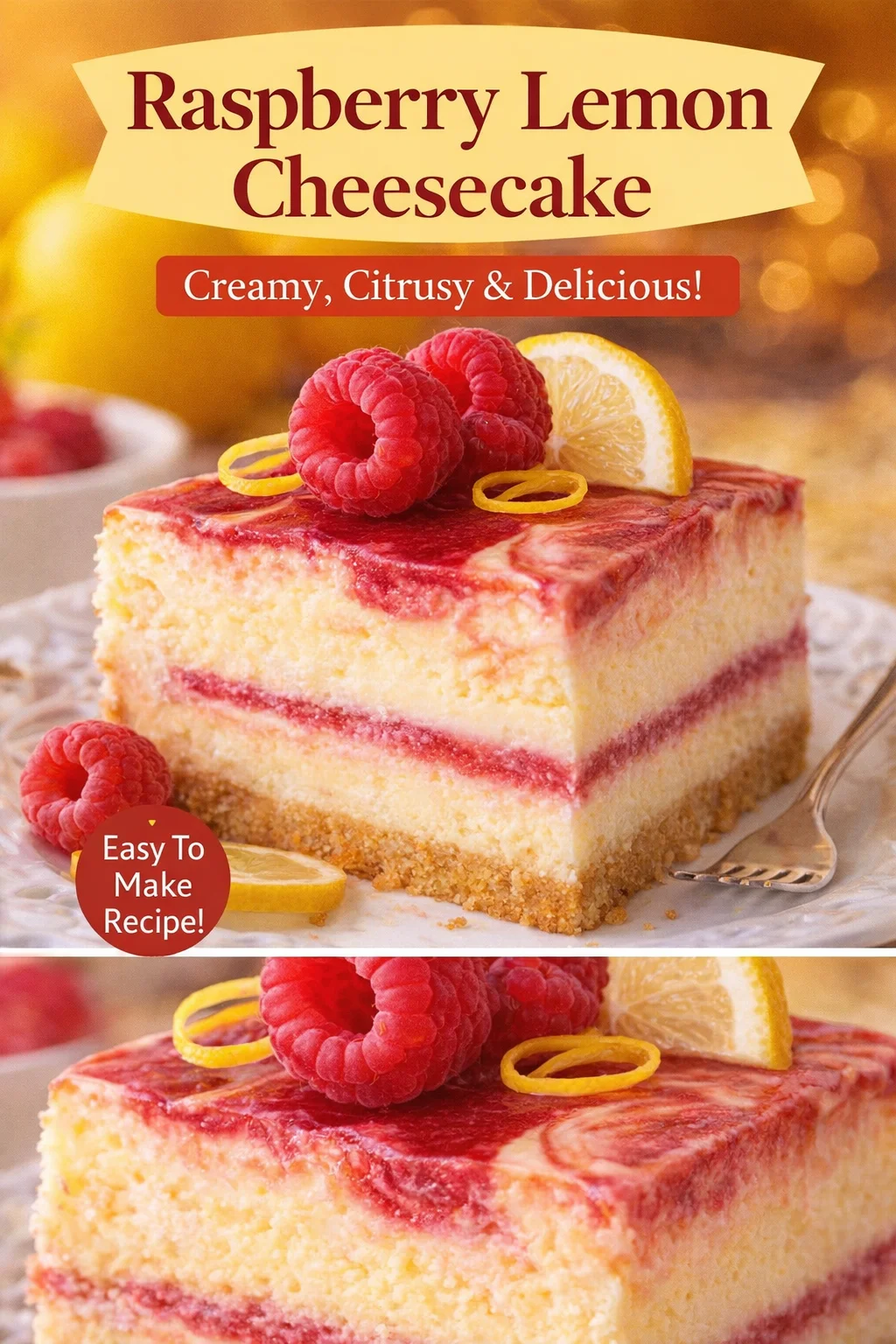 Raspberry Swirl Cheesecake