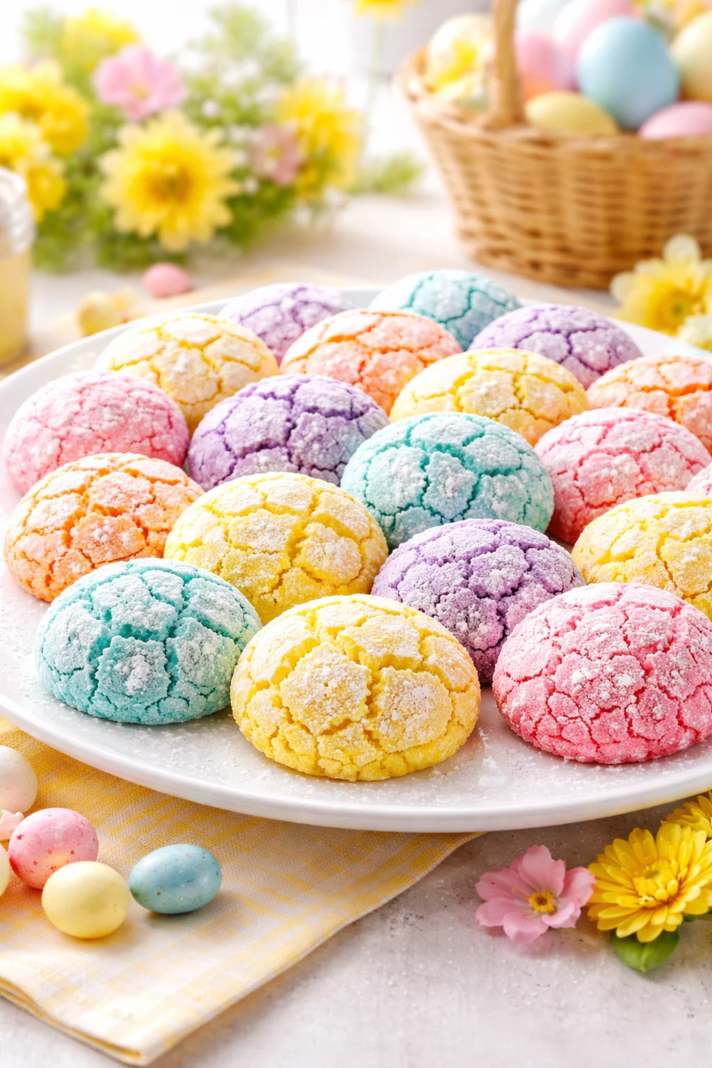 Springtime Crinkle Cookies
