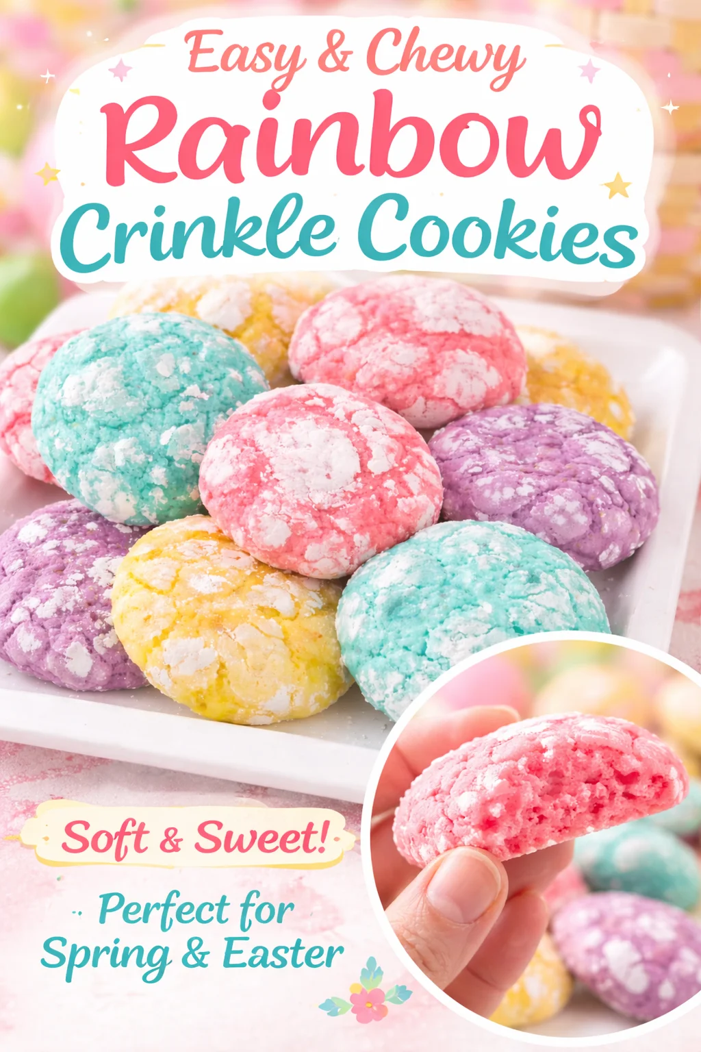 Springtime Crinkle Cookies