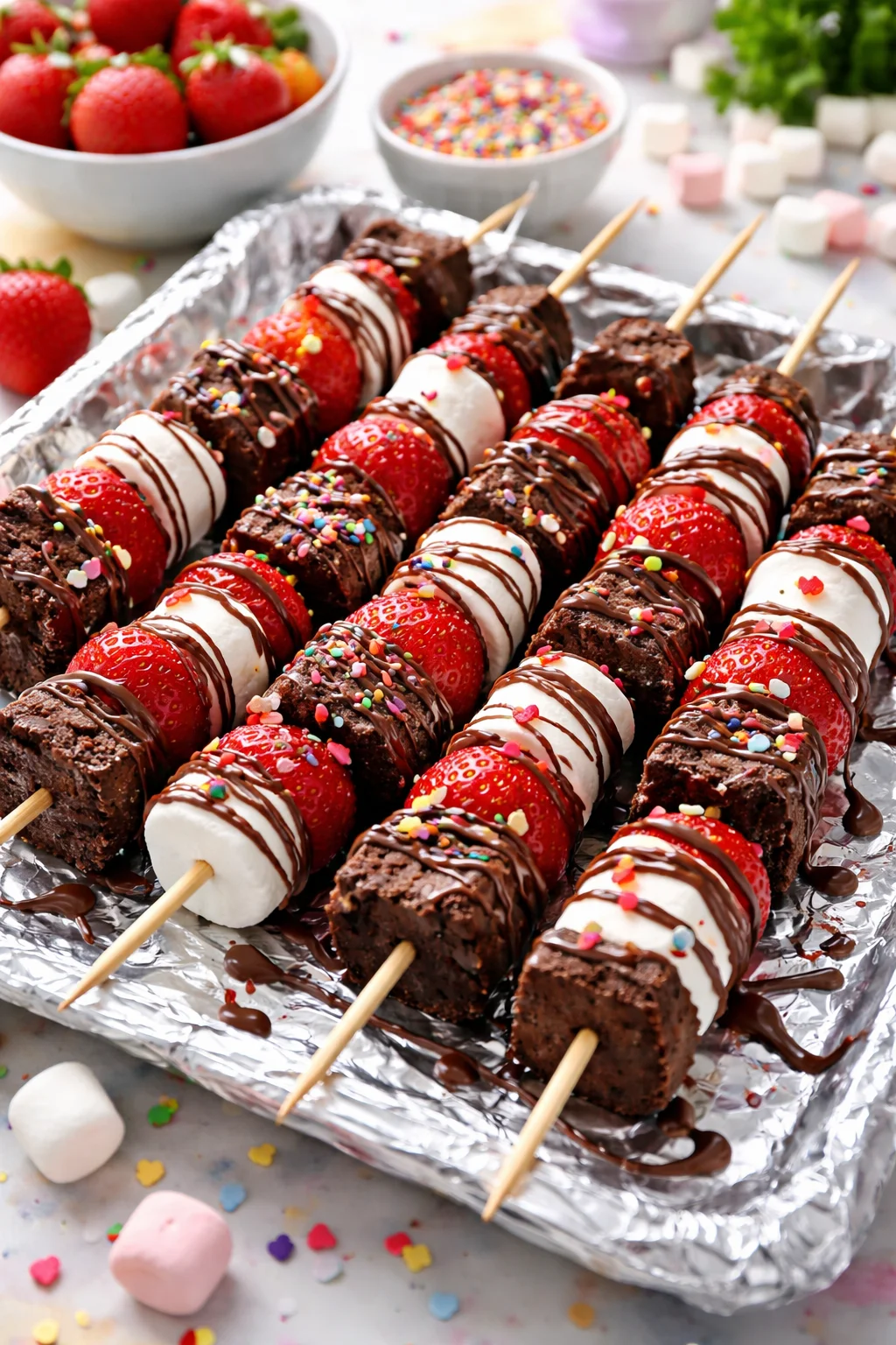 Deliciously Fun Strawberry Brownie Kabobs for Sweet Moments