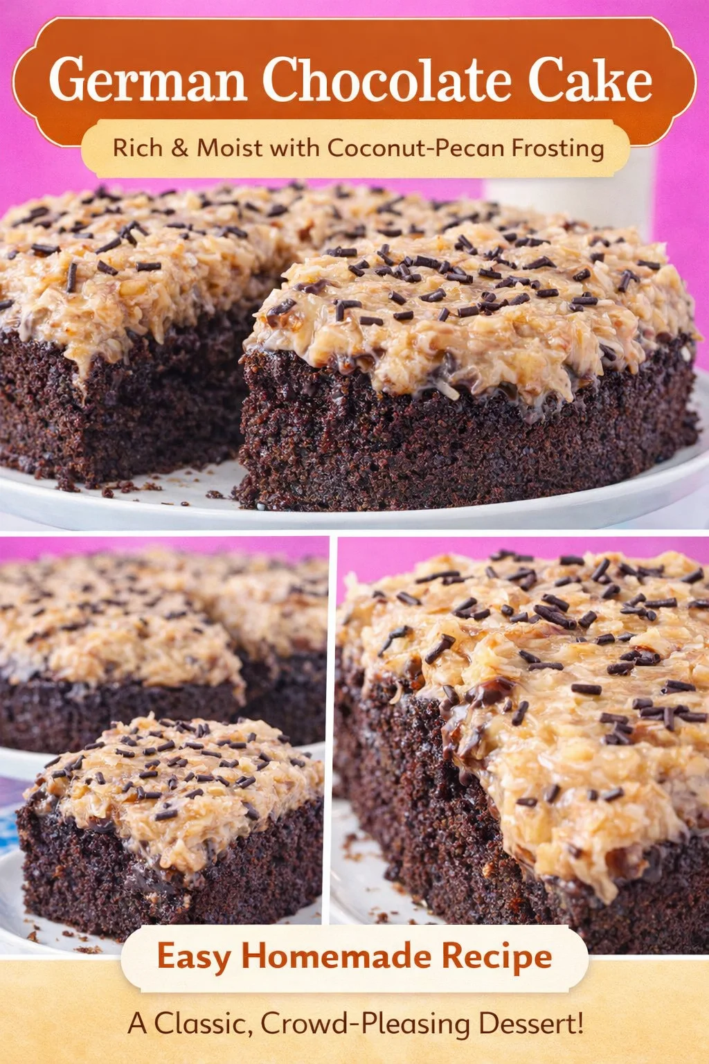 Deliciously Simple German Chocolate Poke Cake You&rsquo;ll Adore