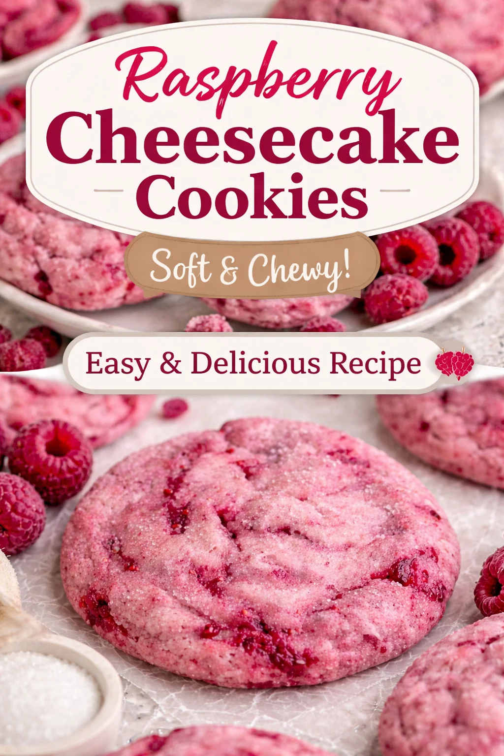 Soft and Chewy Raspberry Sugar Cookies