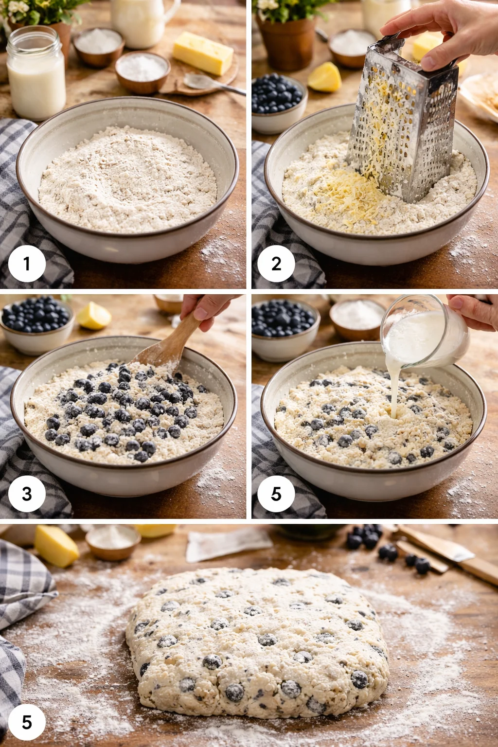 Flaky Blueberry Biscuits with Zesty Lemon Glaze to Brighten Your Day