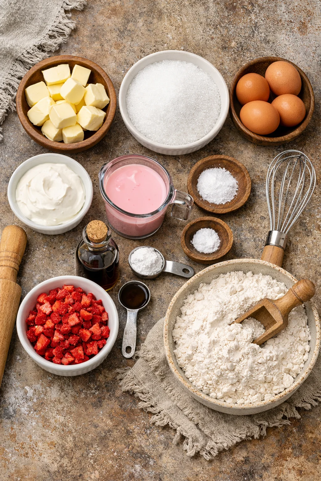 Strawberry Milkshake Pound Cake