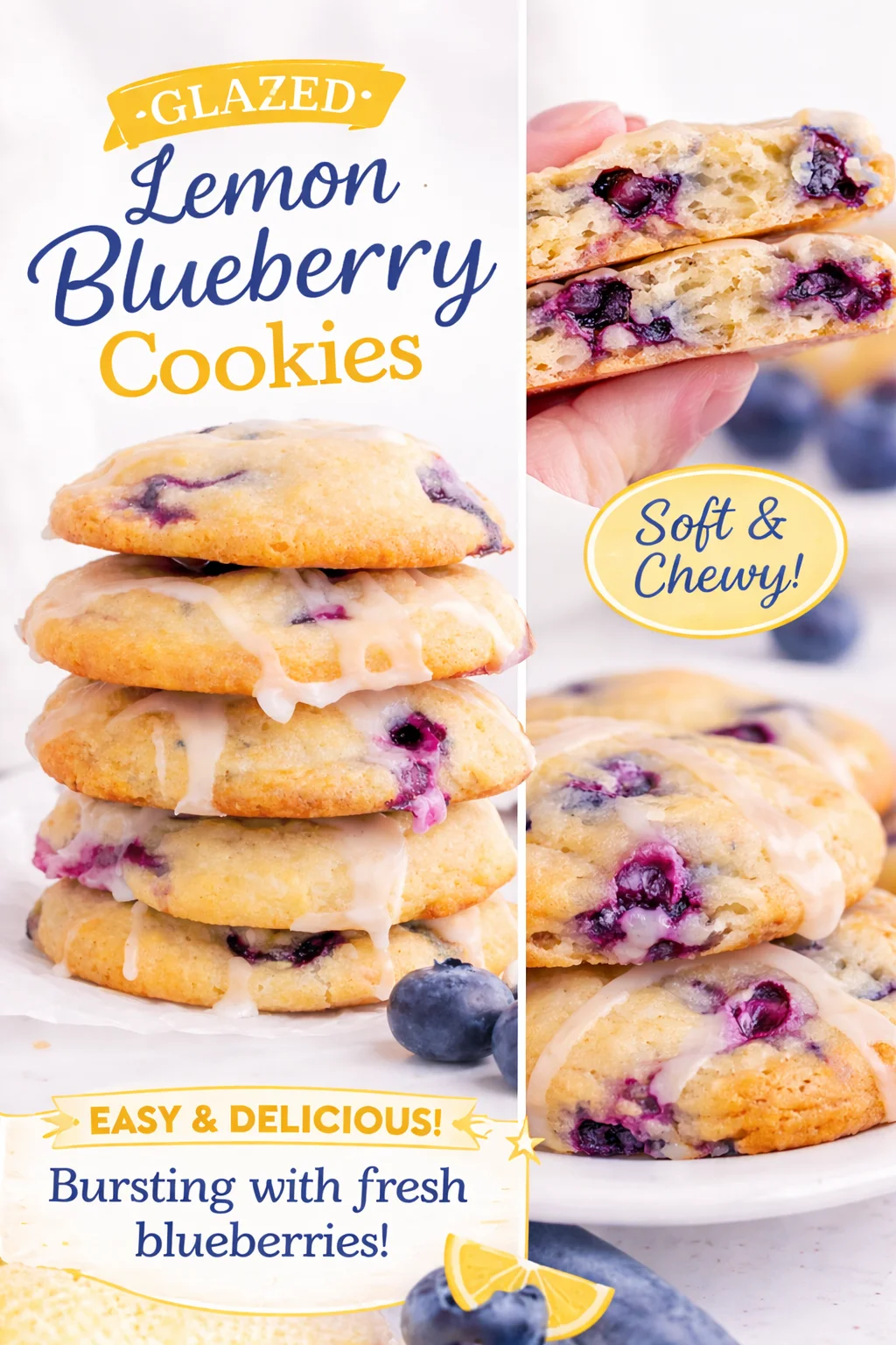 Melt-in-Your-Mouth Lemon Blueberry Cookies - Simply Delicious!