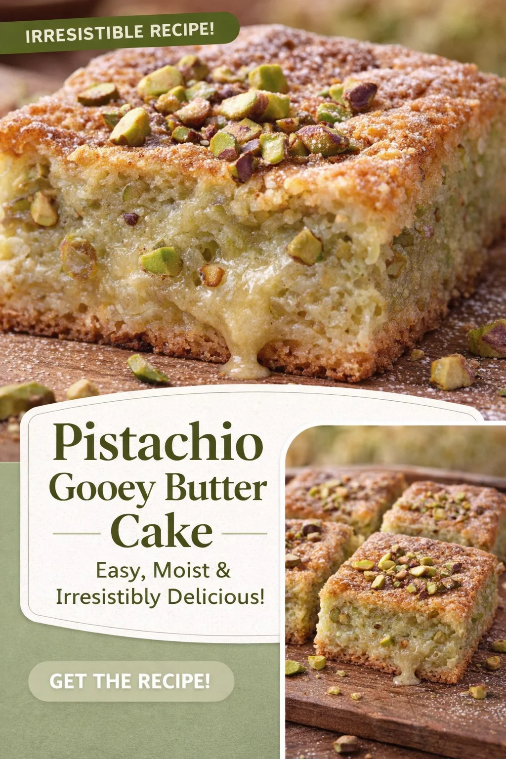 Pistachio Gooey Butter Cake Recipe You&rsquo;ll Want to Share!