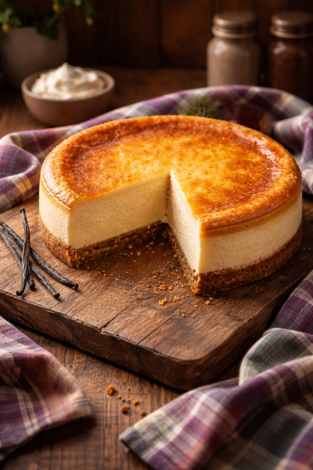 Rich and Creamy Vanilla Bean Butter Cheesecake Delight