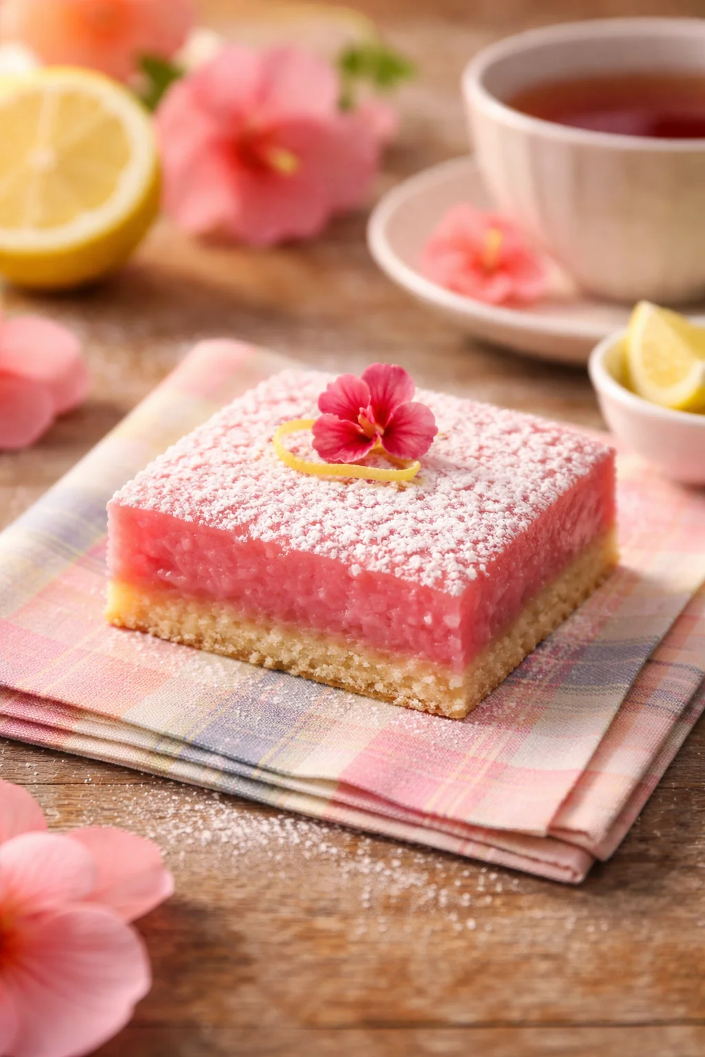 Sweet & Tangy Hibiscus Lemon Bars for a Fresh Twist!