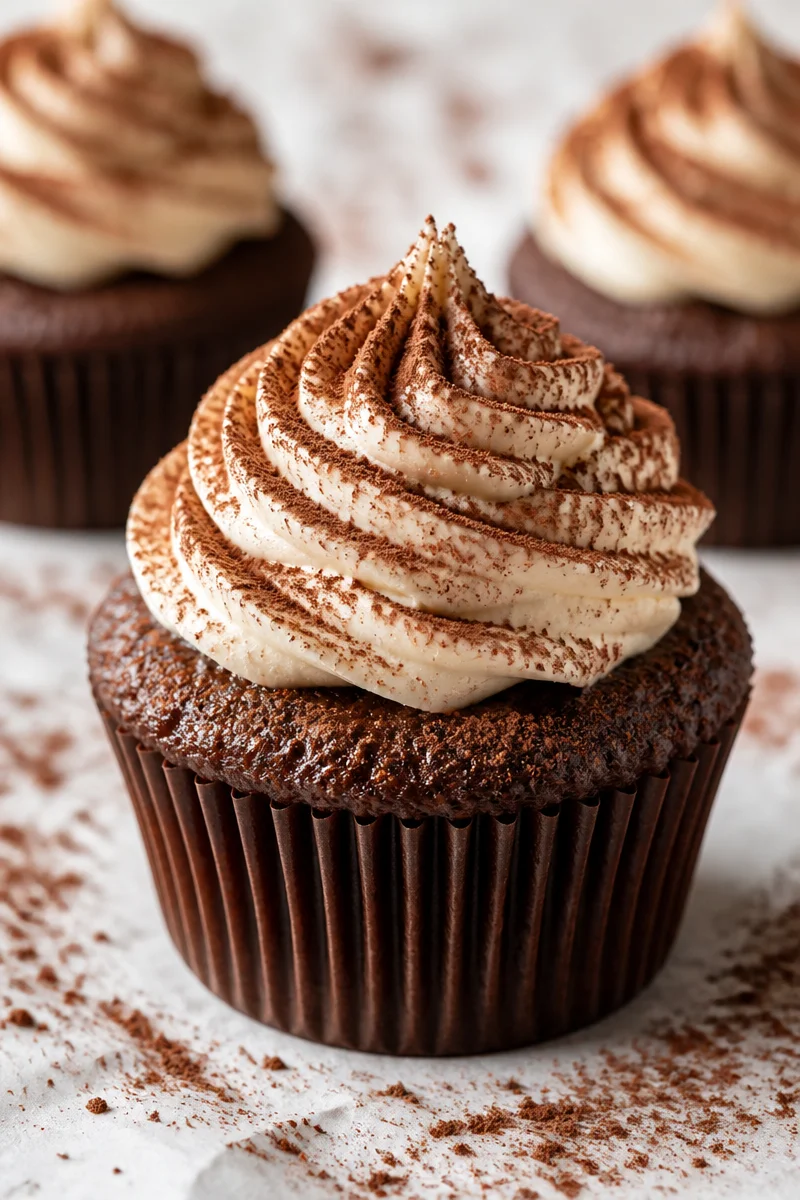 Chocolate Tiramisu Cupcakes