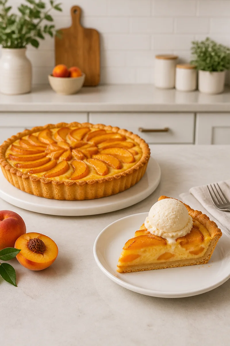 Deliciously Easy Homemade Peach Custard Pie to Savor