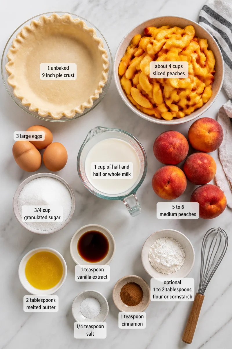 Deliciously Easy Homemade Peach Custard Pie to Savor