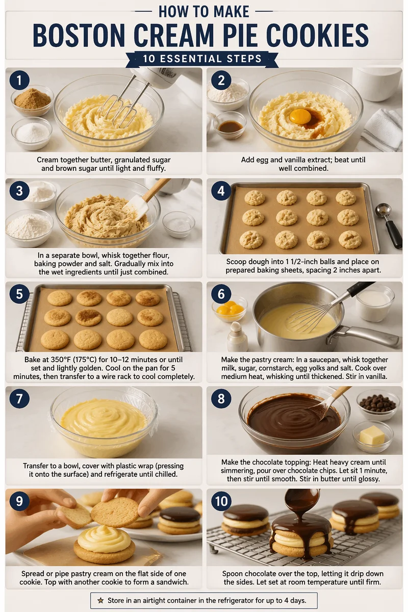 Irresistible Boston Cream Pie Cookies You’ll Want to Bake