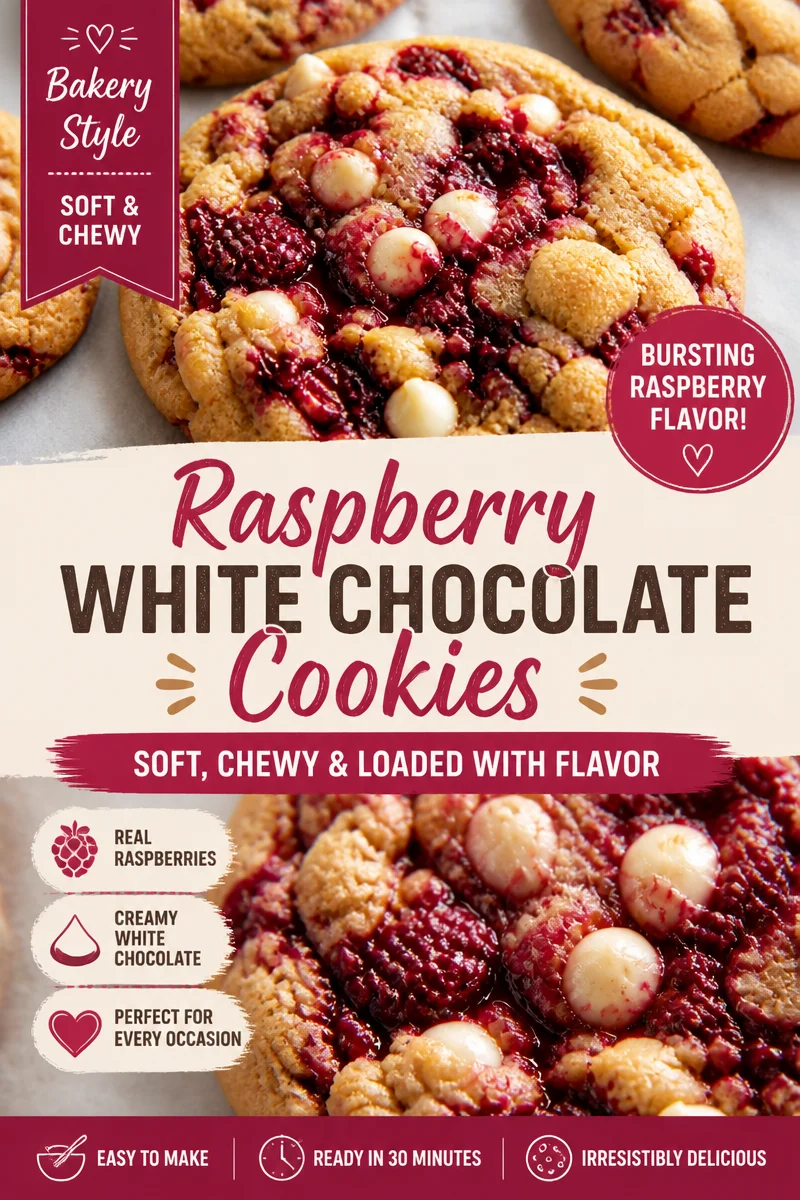 Raspberry Cookies – a soft, fruity