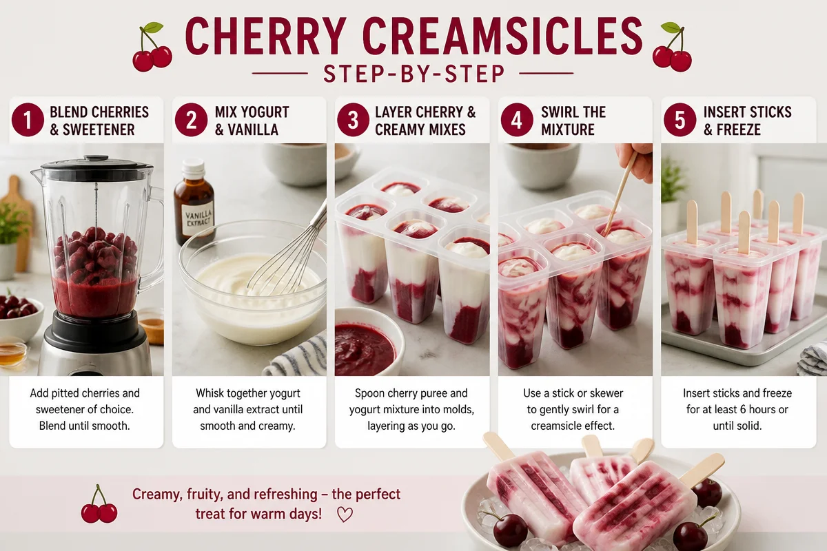Cool and Creamy Cherry Creamsicles for Summer Bliss