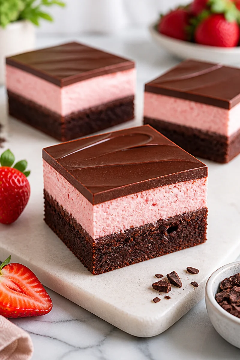 Delicious Strawberry Brownies: Easy Fruit Chocolate Dessert Ideas