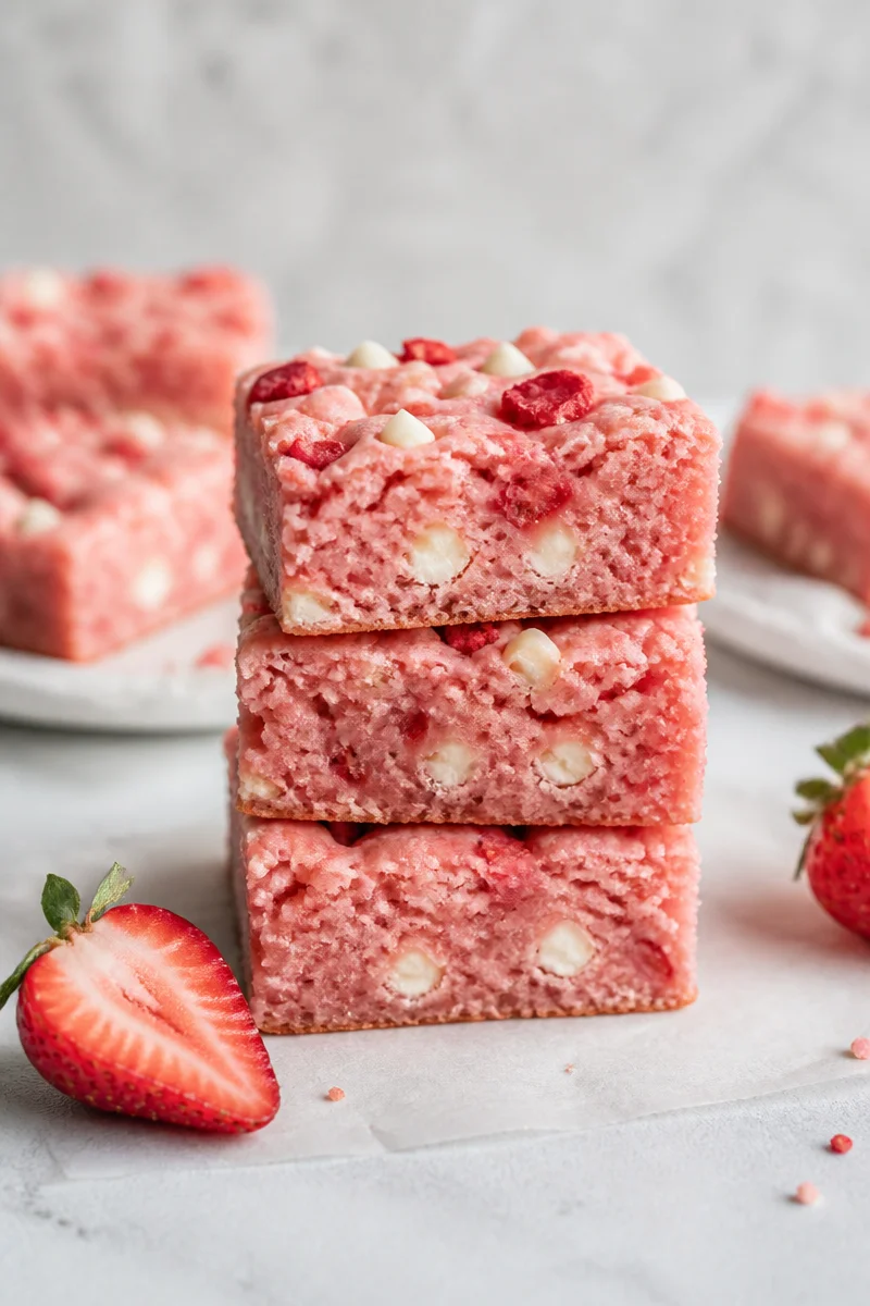 Delicious Strawberry Brownies: Fun Easy Sweets to Make from Cake Mix